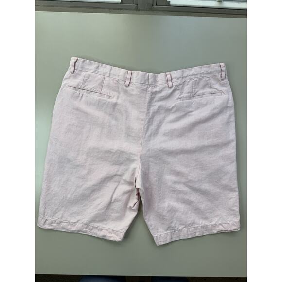 Baird McNutt Murano Linen Shorts Mens Size 38 Light Pink Beach College Preppy - Picture 6 of 12